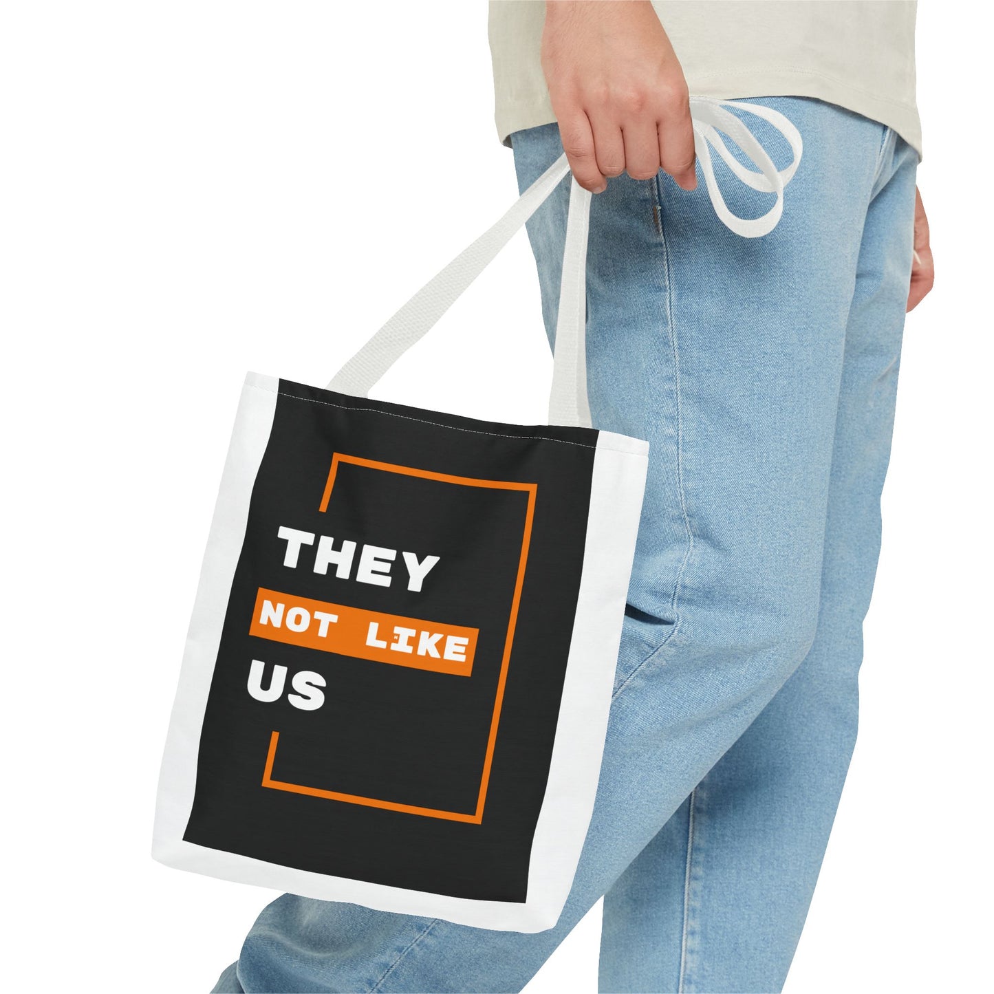 Carry Confidence. They Not Like Us. Bold Statement Tote Bag - Unique Graphic Design for Everyday Use, Gift for Friends, Shopping Bag, Eco-Friendly, Fun Quote