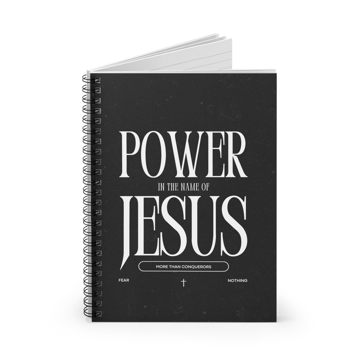 Inspirational Spiral Notebook - Power in the Name of Jesus, Religious Journal, Christian Notebook, Faith-Based Planner, Gift for Believers