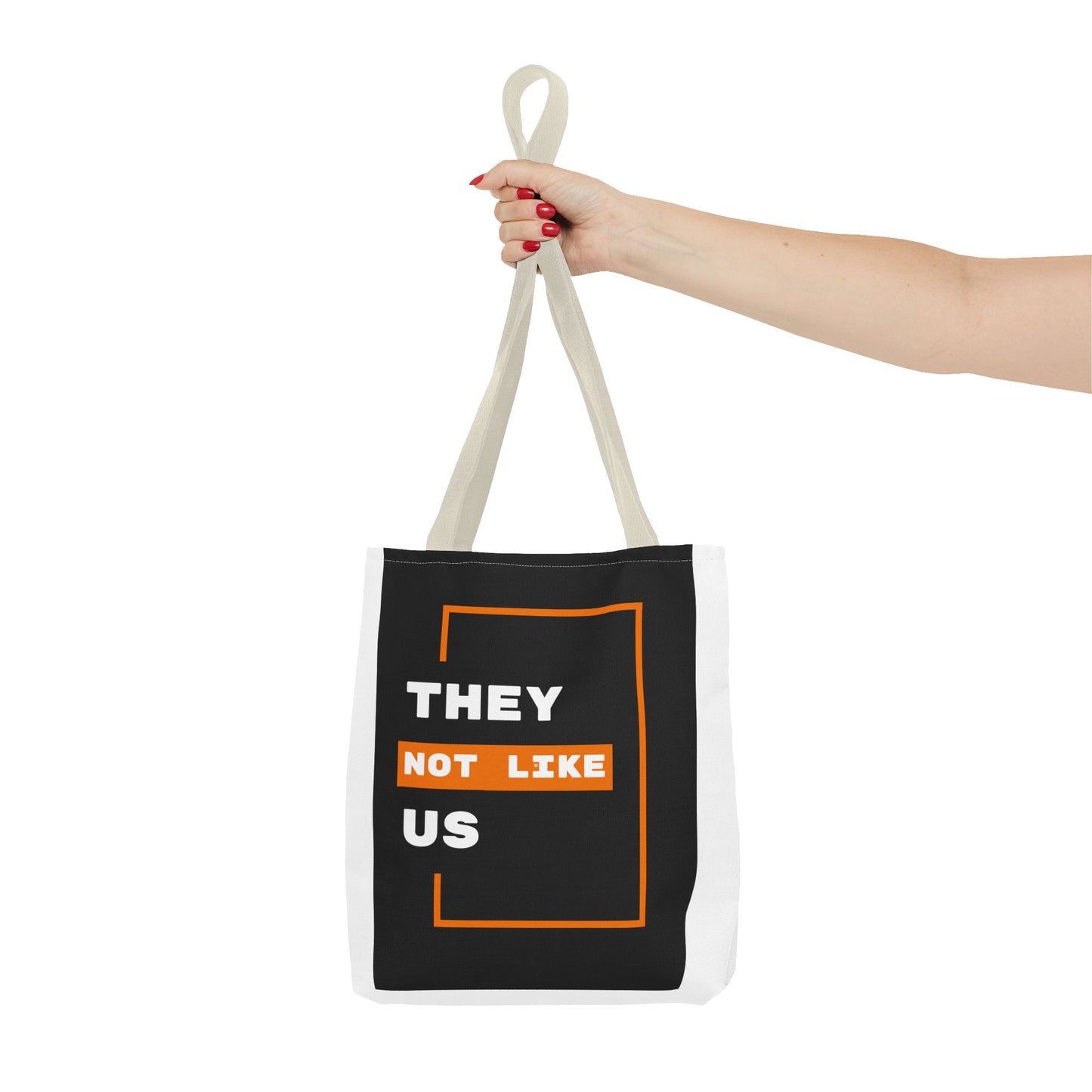 Carry Confidence. They Not Like Us. Bold Statement Tote Bag - Unique Graphic Design for Everyday Use, Gift for Friends, Shopping Bag, Eco-Friendly, Fun Quote