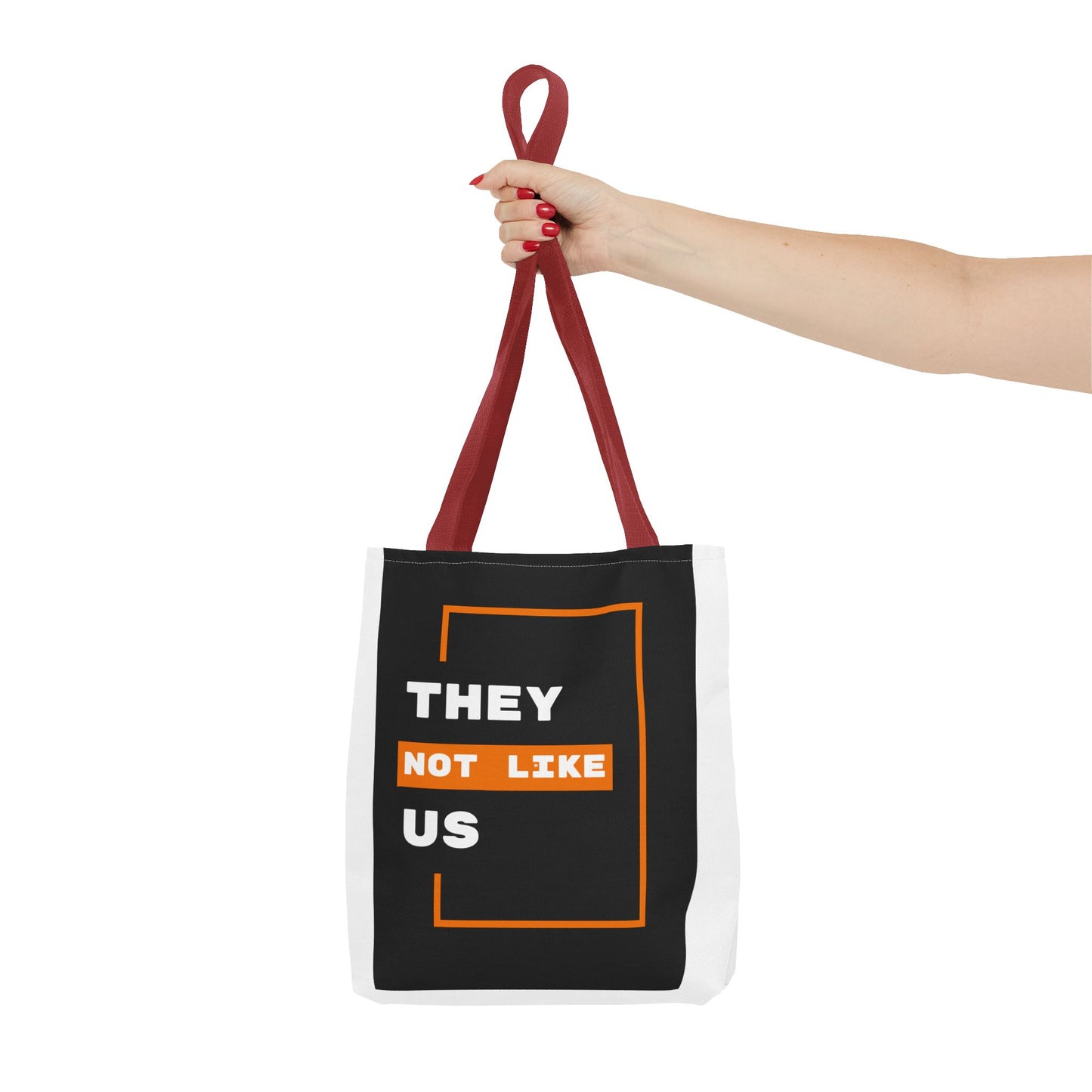 Carry Confidence. They Not Like Us. Bold Statement Tote Bag - Unique Graphic Design for Everyday Use, Gift for Friends, Shopping Bag, Eco-Friendly, Fun Quote