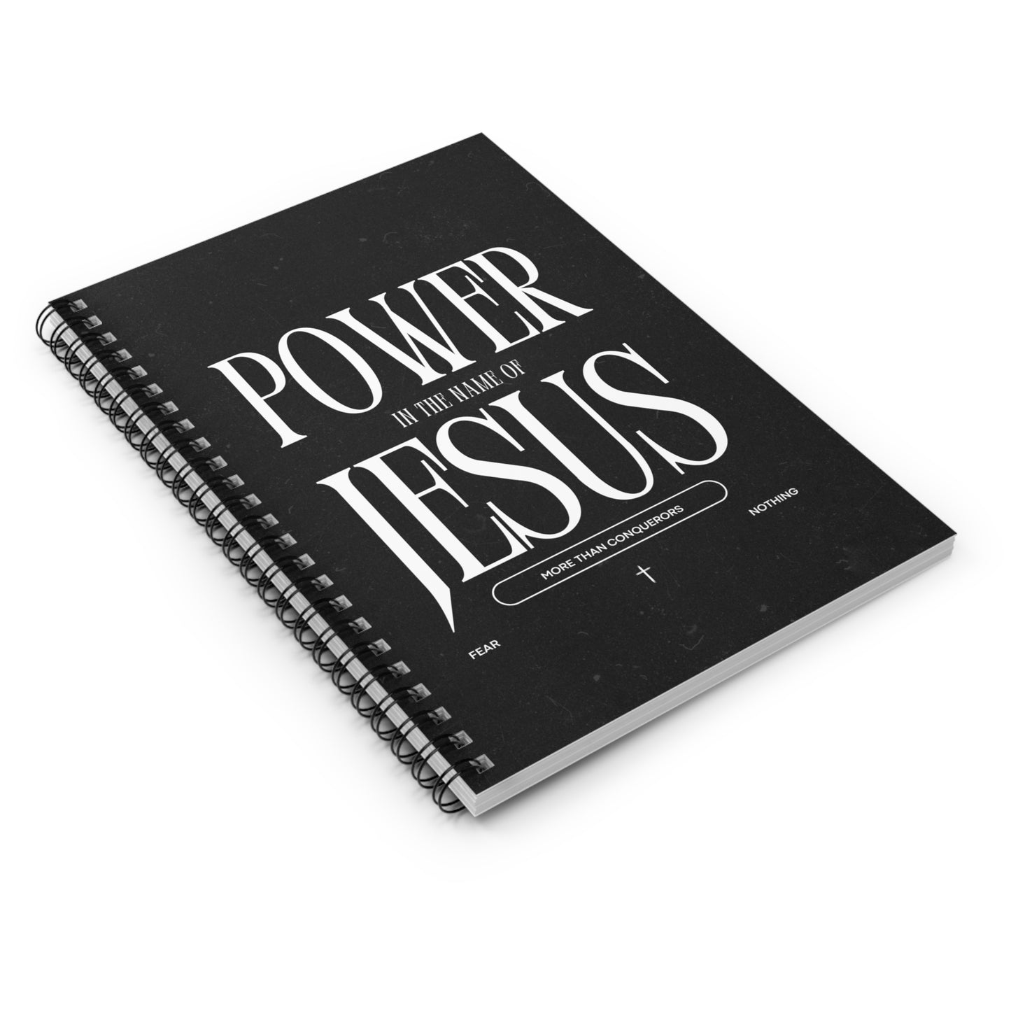 Inspirational Spiral Notebook - Power in the Name of Jesus, Religious Journal, Christian Notebook, Faith-Based Planner, Gift for Believers