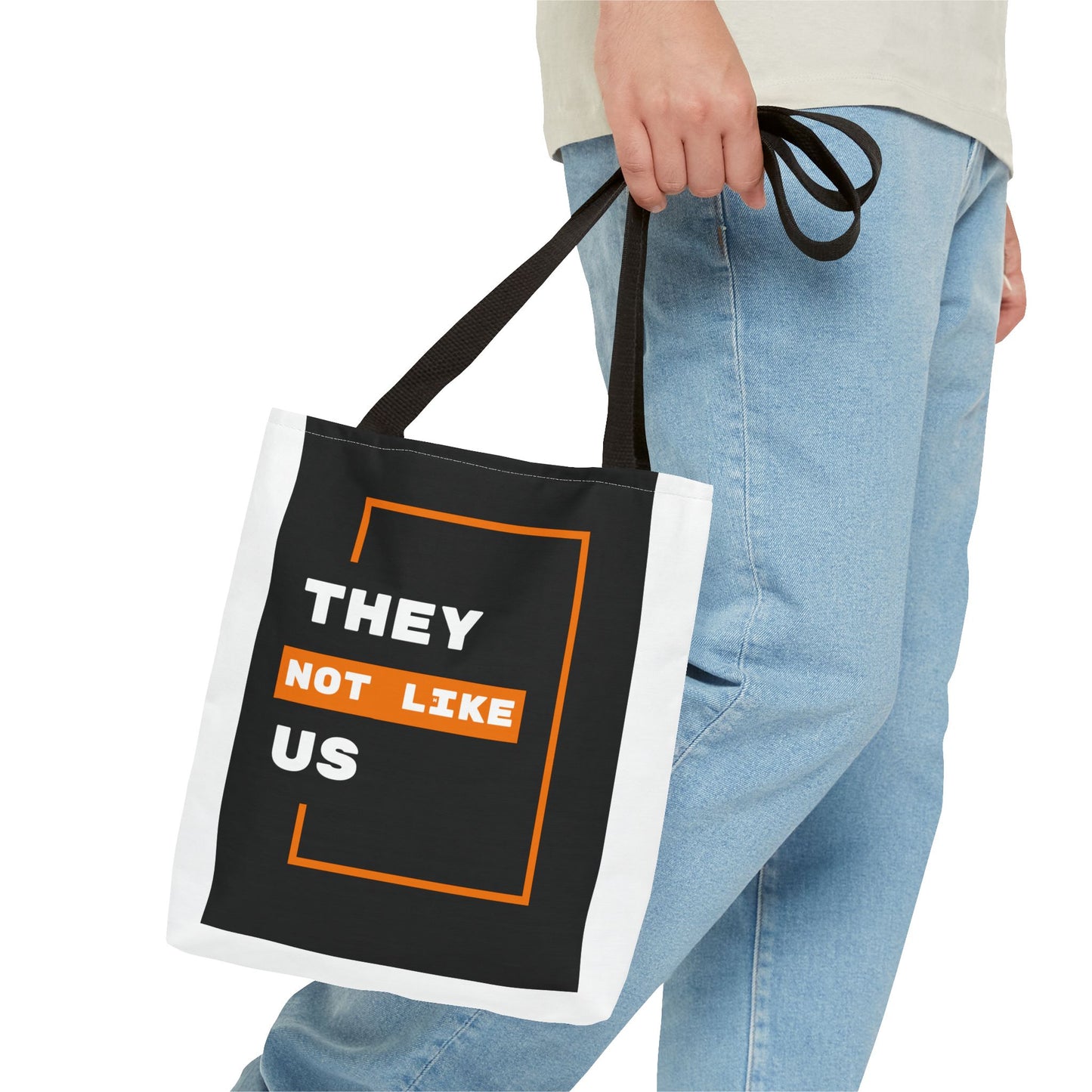 Carry Confidence. They Not Like Us. Bold Statement Tote Bag - Unique Graphic Design for Everyday Use, Gift for Friends, Shopping Bag, Eco-Friendly, Fun Quote