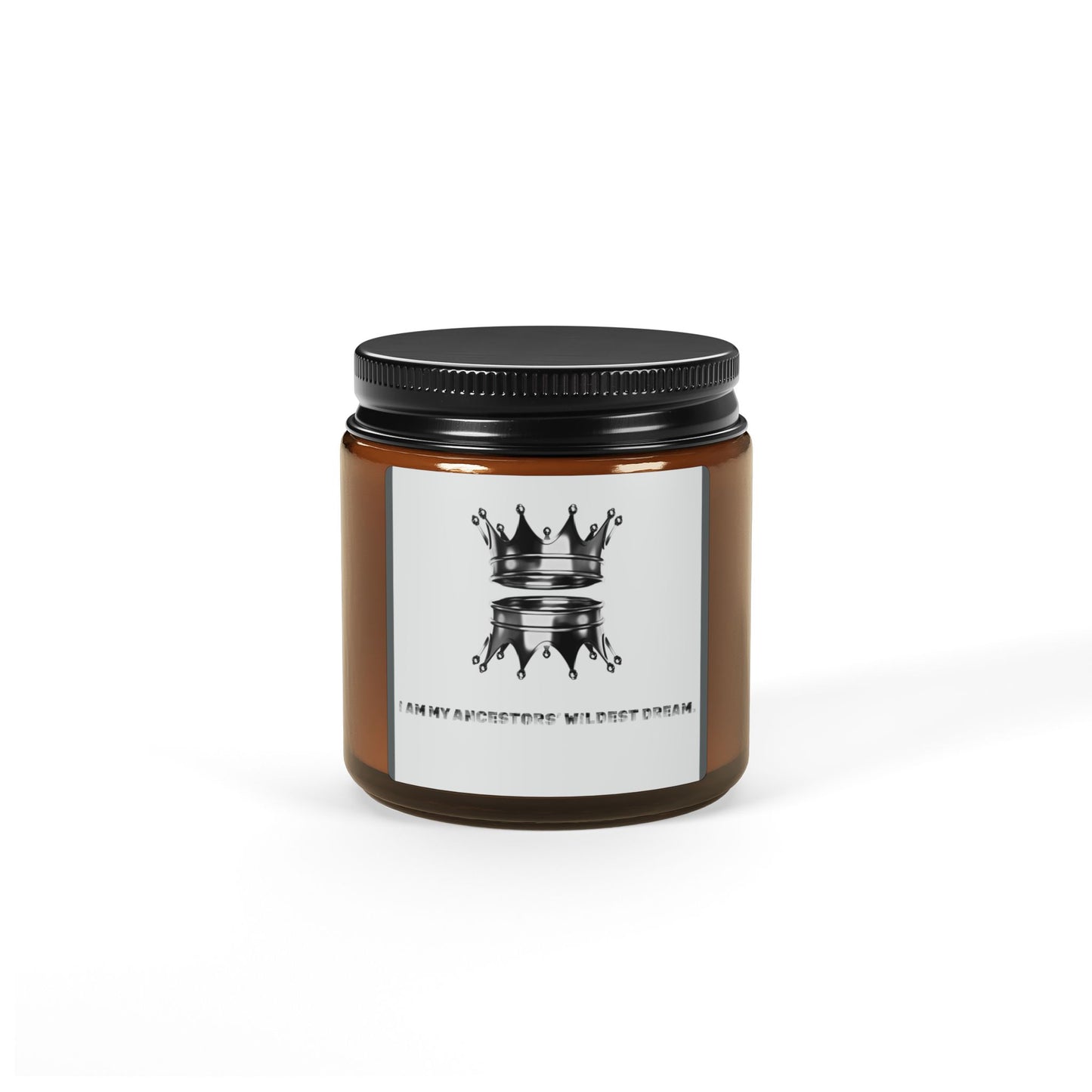 "Burn Bright. Stand Bold. Live the Dream." ✨🕯️Crown Scented Soy Candle - Relaxing Home Décor, Gift for Her, Aromatherapy, Cozy Vibes, Multi-Size Amber Jar