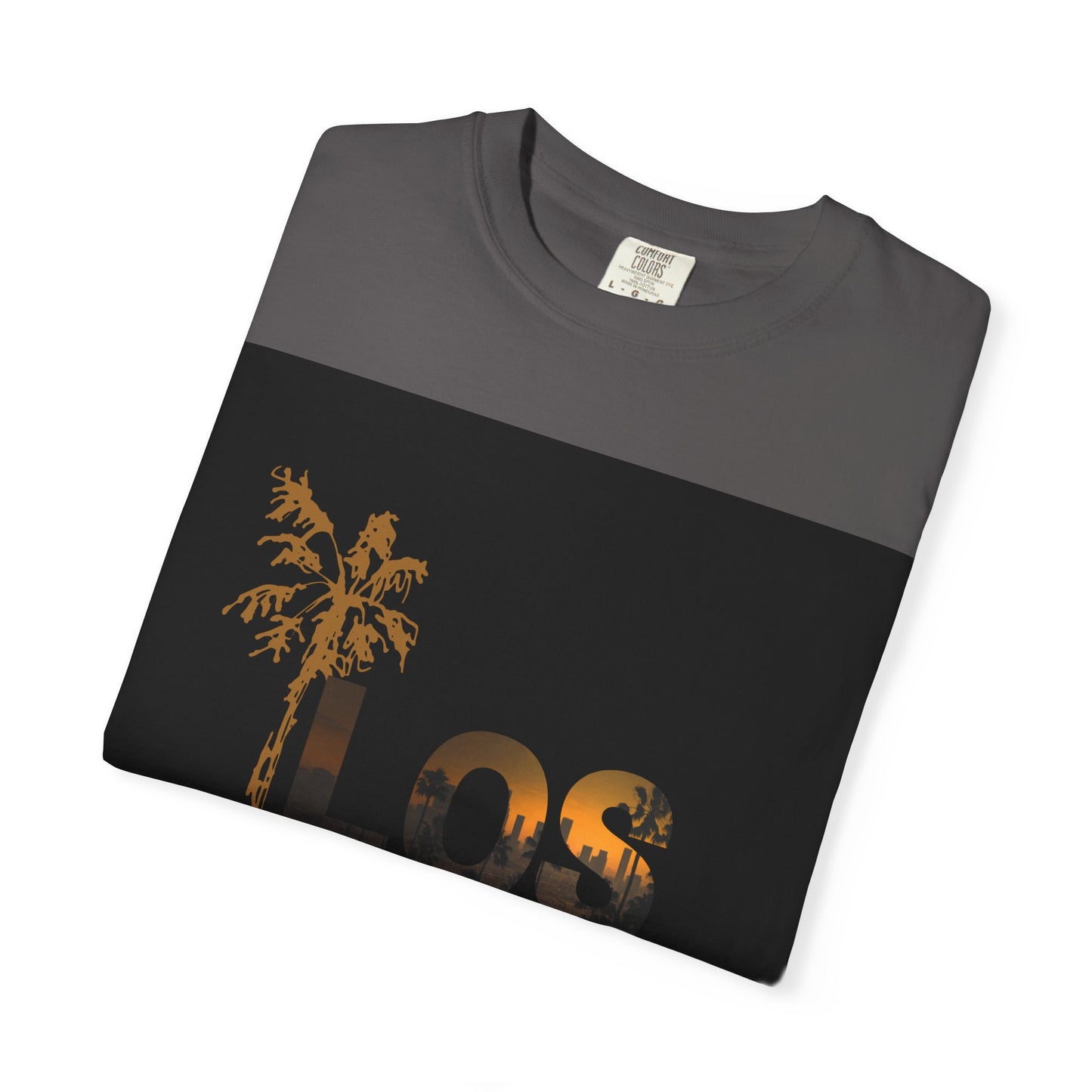 "L.A. Born. One of One. They Not Like Us." Los Angeles Sunset T-Shirt, Unisex Garment-Dyed Tee, Vacation Wear, Travel Souvenir, Beach Vibes, Casual Style