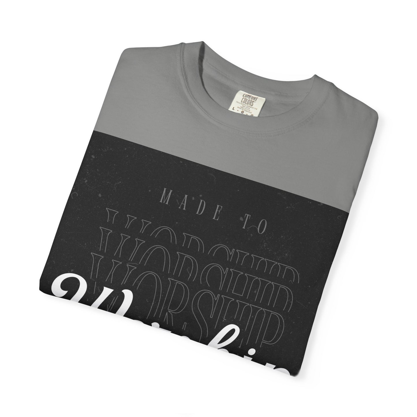 Worship Unisex Garment-Dyed T-Shirt, Faith Tee, Christian Apparel, Casual Wear, Inspirational Gift, Everyday Shirt