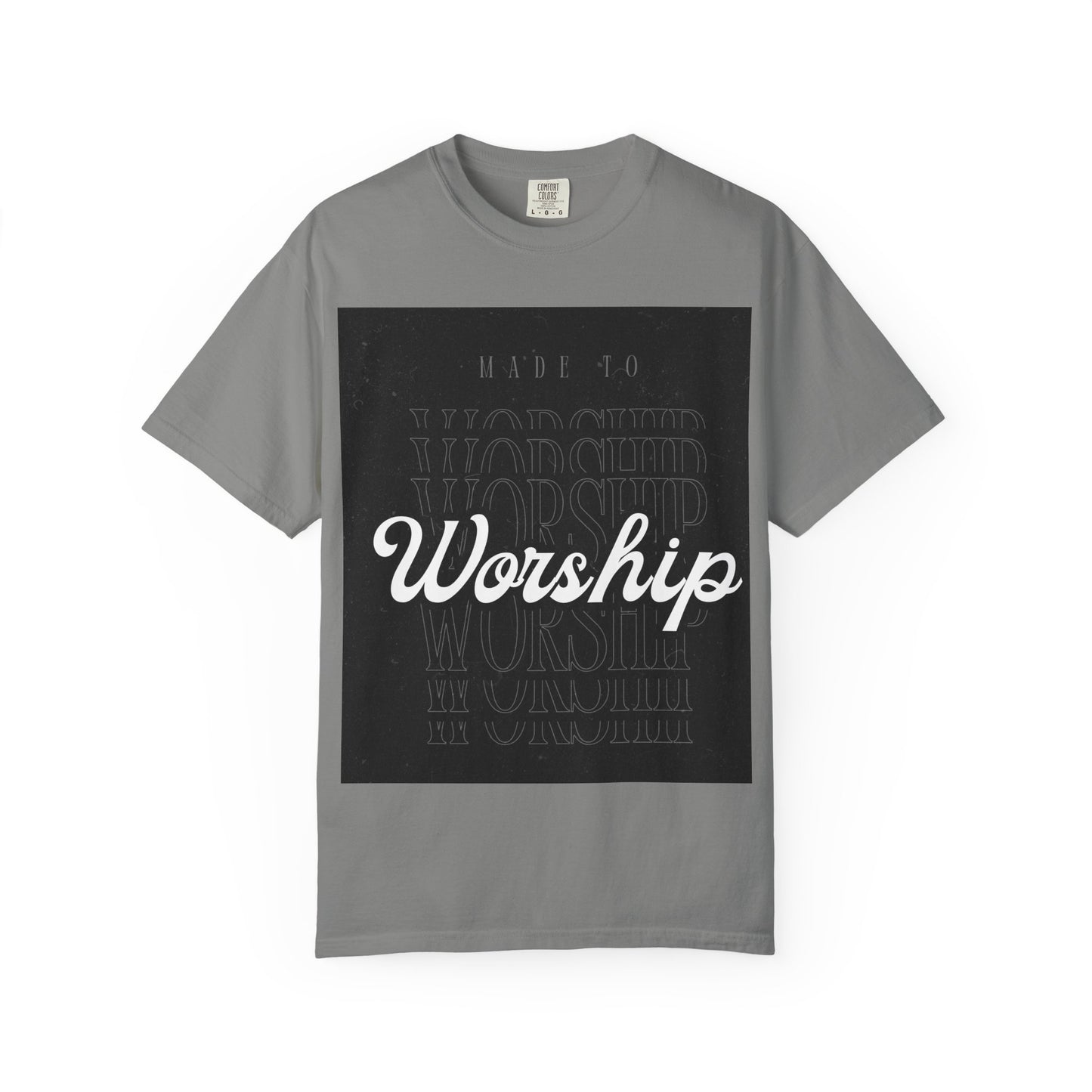 Worship Unisex Garment-Dyed T-Shirt, Faith Tee, Christian Apparel, Casual Wear, Inspirational Gift, Everyday Shirt
