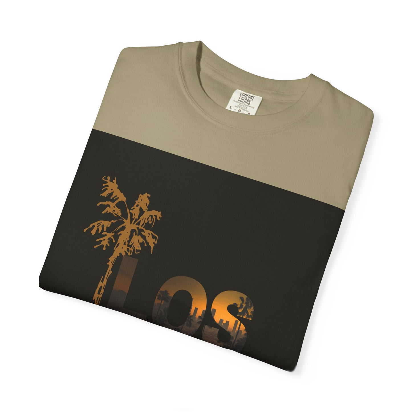 "L.A. Born. One of One. They Not Like Us." Los Angeles Sunset T-Shirt, Unisex Garment-Dyed Tee, Vacation Wear, Travel Souvenir, Beach Vibes, Casual Style