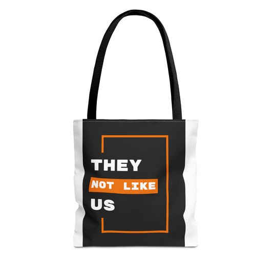 Carry Confidence. They Not Like Us. Bold Statement Tote Bag - Unique Graphic Design for Everyday Use, Gift for Friends, Shopping Bag, Eco-Friendly, Fun Quote