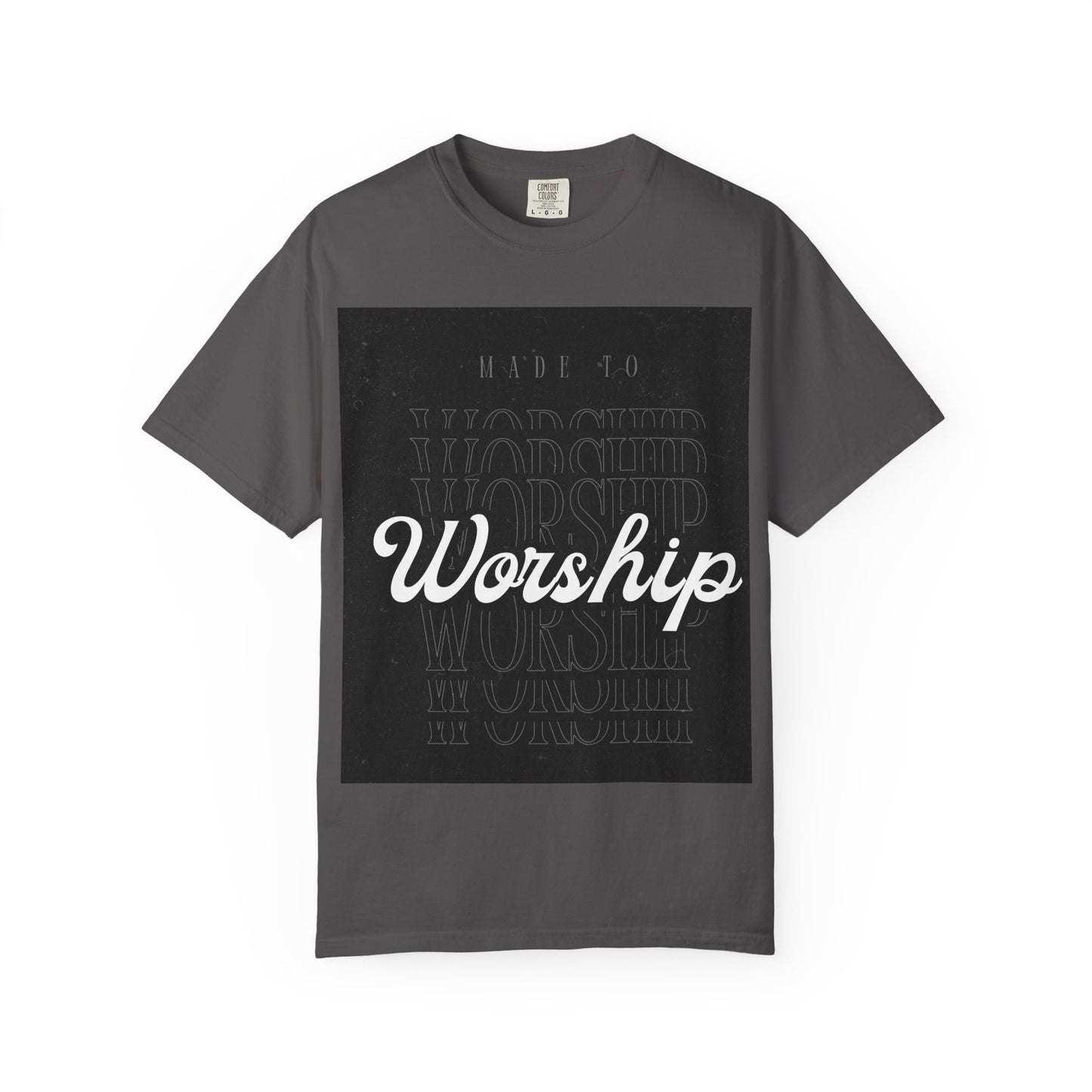 Worship Unisex Garment-Dyed T-Shirt, Faith Tee, Christian Apparel, Casual Wear, Inspirational Gift, Everyday Shirt