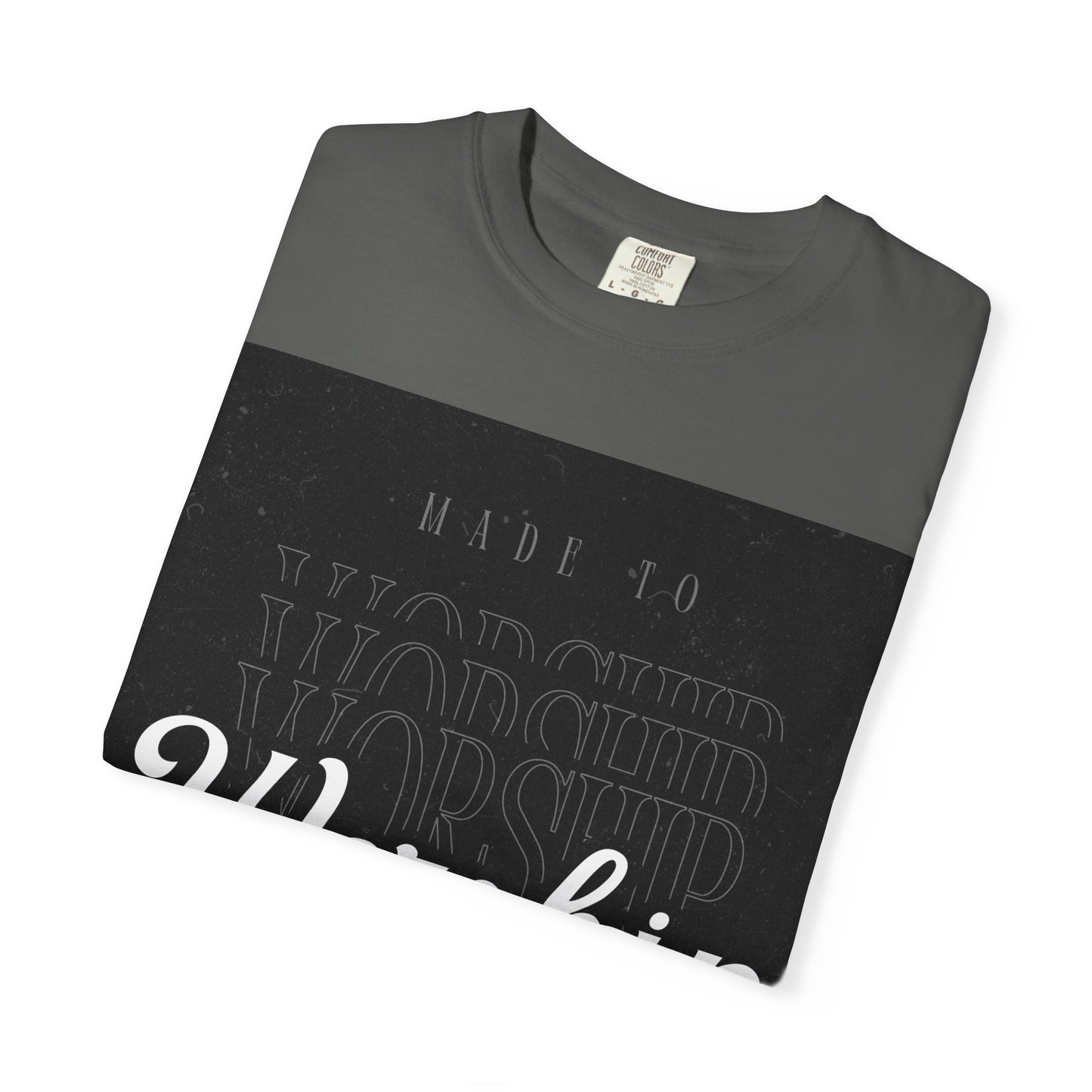 Worship Unisex Garment-Dyed T-Shirt, Faith Tee, Christian Apparel, Casual Wear, Inspirational Gift, Everyday Shirt