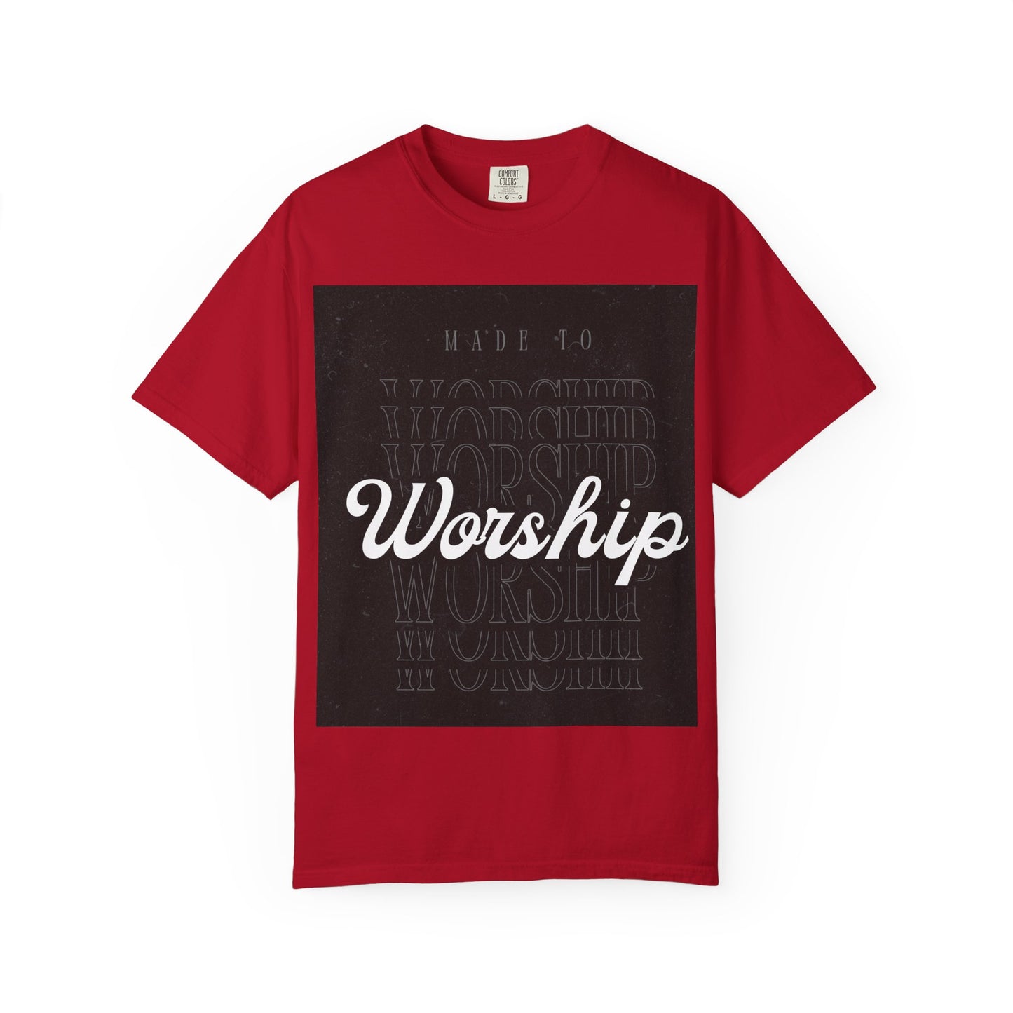 Worship Unisex Garment-Dyed T-Shirt, Faith Tee, Christian Apparel, Casual Wear, Inspirational Gift, Everyday Shirt
