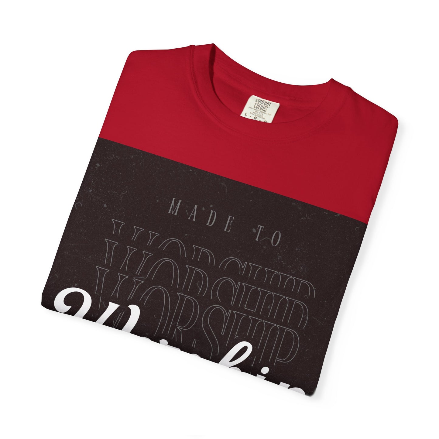Worship Unisex Garment-Dyed T-Shirt, Faith Tee, Christian Apparel, Casual Wear, Inspirational Gift, Everyday Shirt