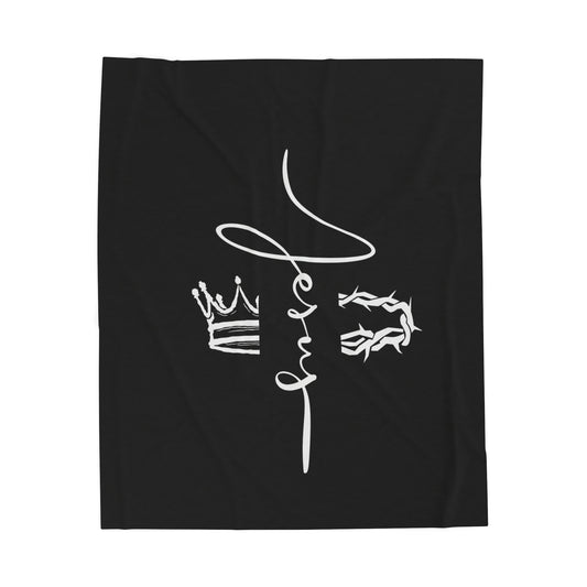 Wrapped in Warmth. Covered by Christ. Luxurious Velveteen Plush Blanket, Cozy Throw for Home Decor, Gift for Her, Warm for Winter Nights, Perfect for Self-Care Retreats, [...]