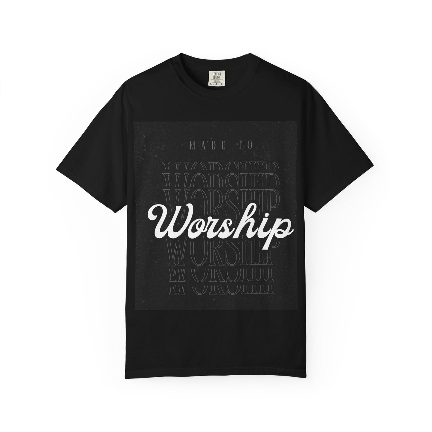 Worship Unisex Garment-Dyed T-Shirt, Faith Tee, Christian Apparel, Casual Wear, Inspirational Gift, Everyday Shirt