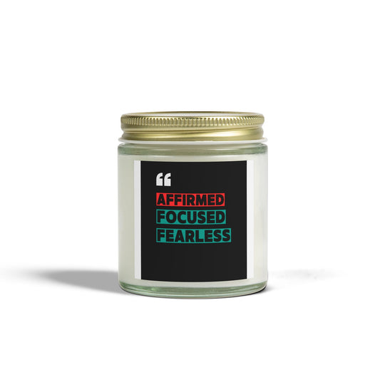 Motivational Scented Candles - Affirmed, Focused, Fearless - 4oz & 9oz, Self-Care Gifts, Relaxation Decor, Inspirational Home Fragrance