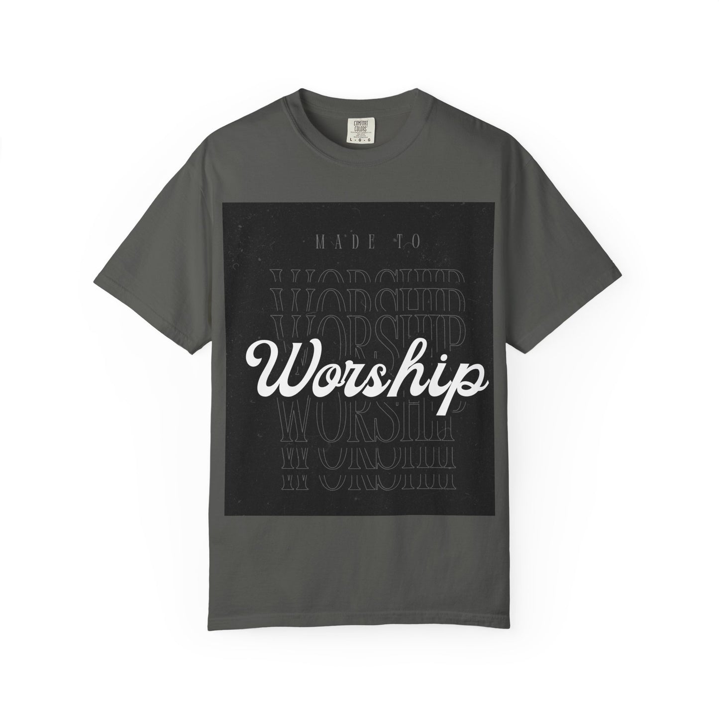 Worship Unisex Garment-Dyed T-Shirt, Faith Tee, Christian Apparel, Casual Wear, Inspirational Gift, Everyday Shirt
